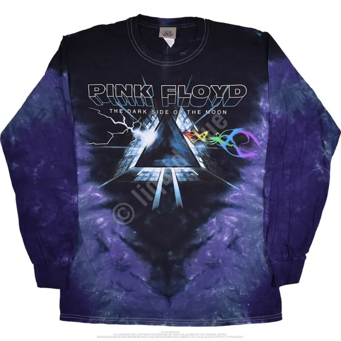 Liquid Blue Long Sleeve Men Dark Side Vortex TieDye Long Sleeve TShirt