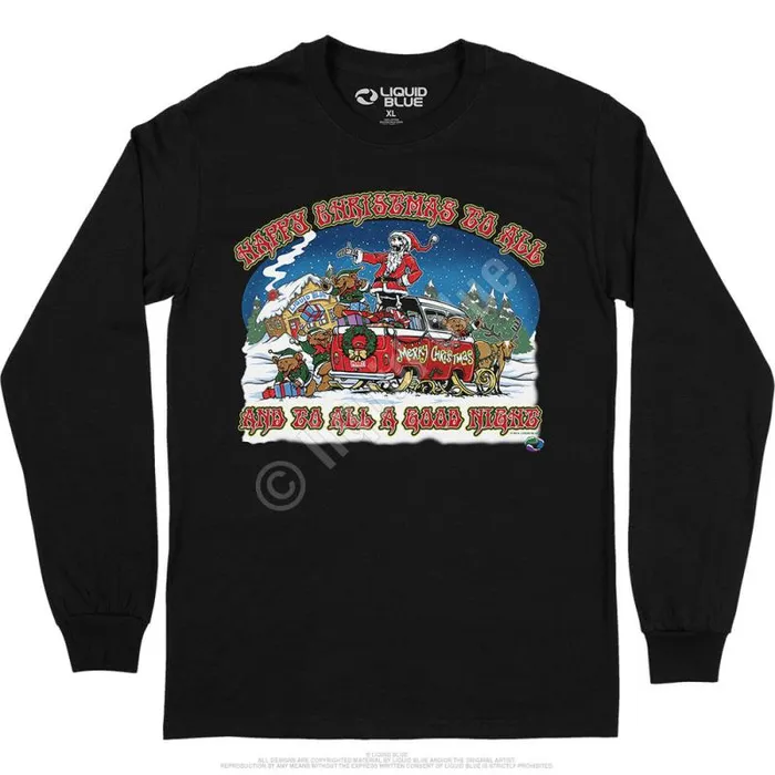 Liquid Blue Long Sleeve Men Happy Christmas Long Sleeve TShirt