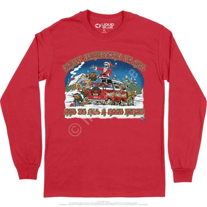 Liquid Blue Long Sleeve Men Happy Christmas Long Sleeve TShirt