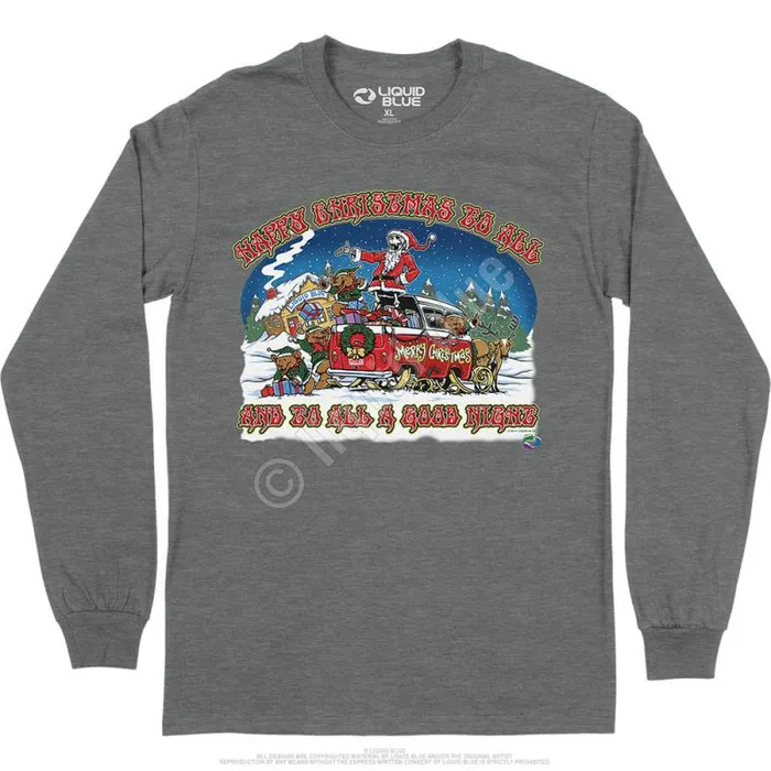 Liquid Blue Long Sleeve Men Happy Christmas Long Sleeve TShirt