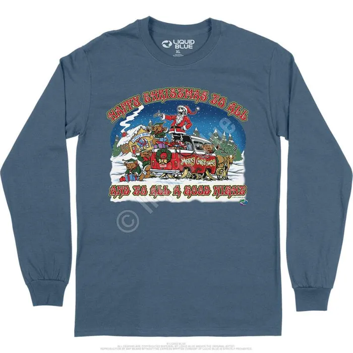 Liquid Blue Long Sleeve Men Happy Christmas Long Sleeve TShirt