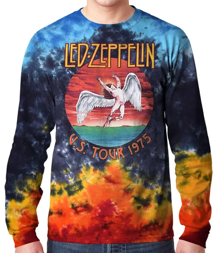 Liquid Blue Long Sleeve Men Icarus 1975 TieDye Long Sleeve TShirt