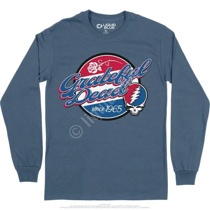 Liquid Blue Long Sleeve Men Label Long Sleeve TShirt