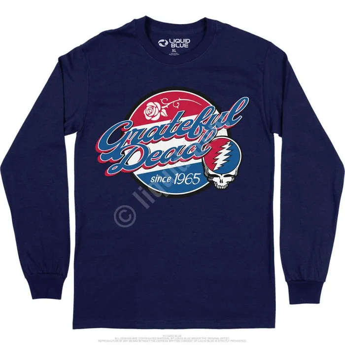 Liquid Blue Long Sleeve Men Label Long Sleeve TShirt