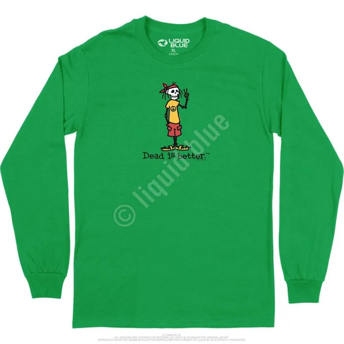 Liquid Blue Long Sleeve Men Peace Dead Is Better Long Sleeve TShirt