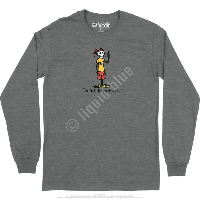 Liquid Blue Long Sleeve Men Peace Dead Is Better Long Sleeve TShirt