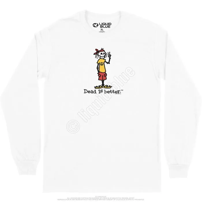 Liquid Blue Long Sleeve Men Peace Dead Is Better Long Sleeve TShirt