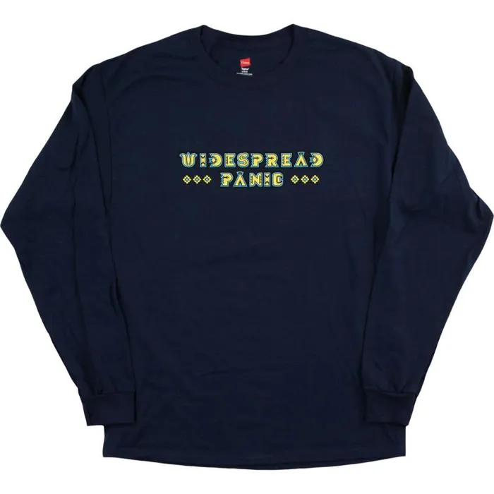 Liquid Blue Long Sleeve Men Widespread Rainsong Navy Long Sleeve TShirt