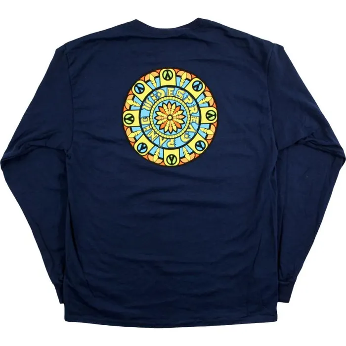 Liquid Blue Long Sleeve Men Widespread Rainsong Navy Long Sleeve TShirt