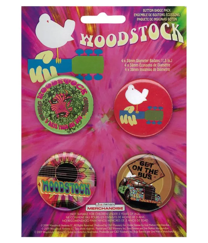 Liquid Blue Pins Accessories Woodstock 4 Pin Set