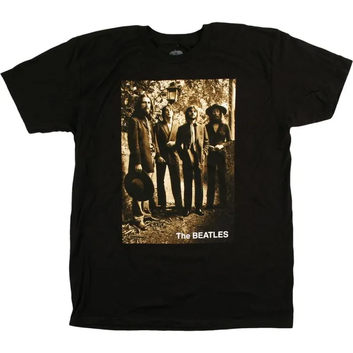 Liquid Blue TShirt Men Beatles Sepia 03969 Black TShirt