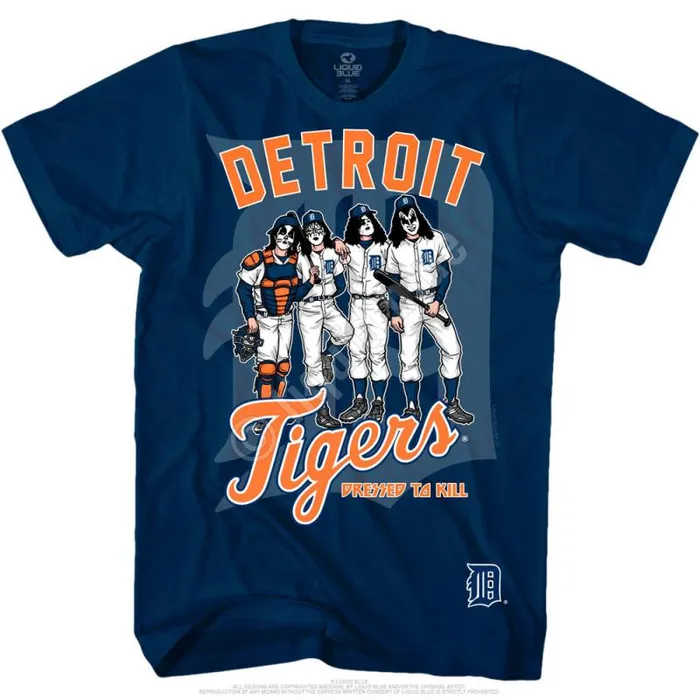 Liquid Blue TShirt Men Detroit Tigers Dressed To Kill Navy TShirt