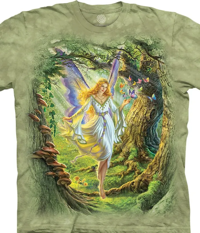 Liquid Blue TShirt Men Fairy Queen Classic Cotton TShirt