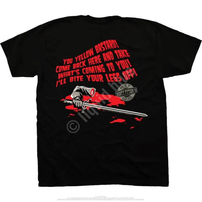 Liquid Blue TShirt Men Flesh Wound Black TShirt