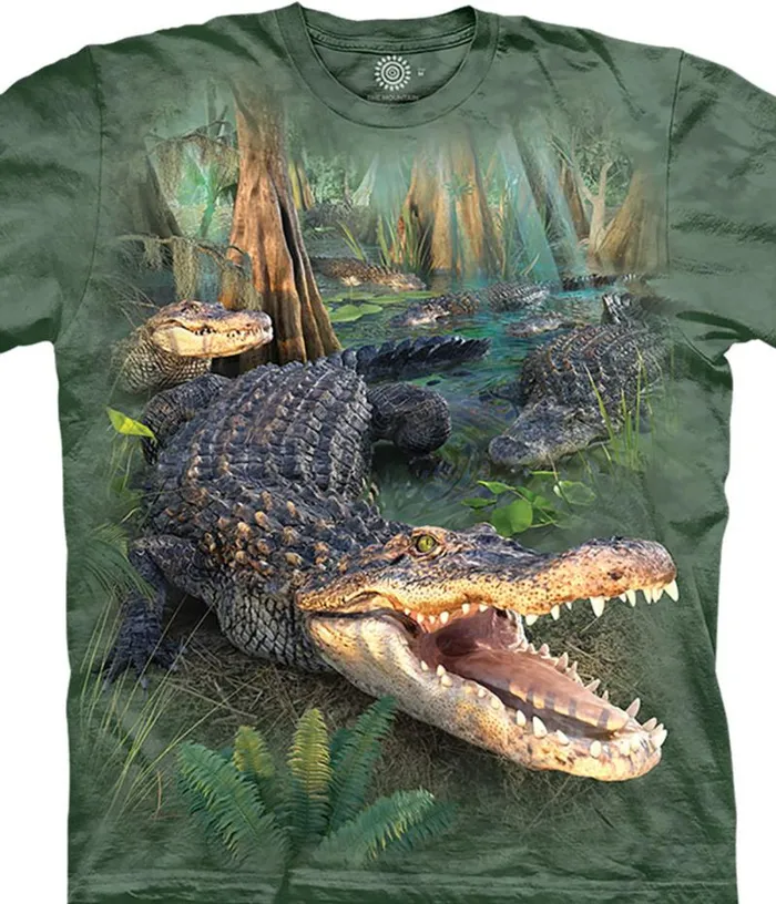 Liquid Blue TShirt Men Gator Parade Classic Cotton TShirt