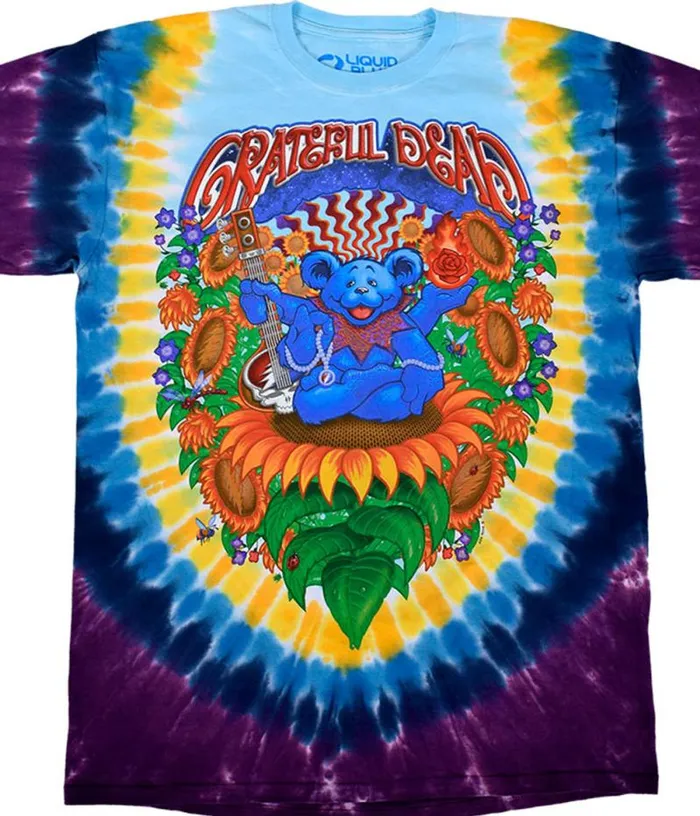 Liquid Blue TShirt Men Guru Bear TieDye TShirt