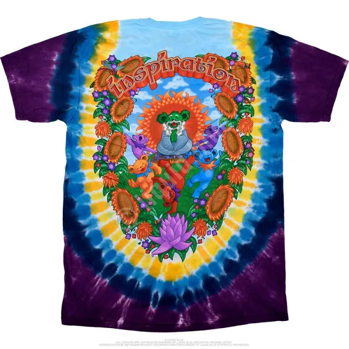 Liquid Blue TShirt Men Guru Bear TieDye TShirt