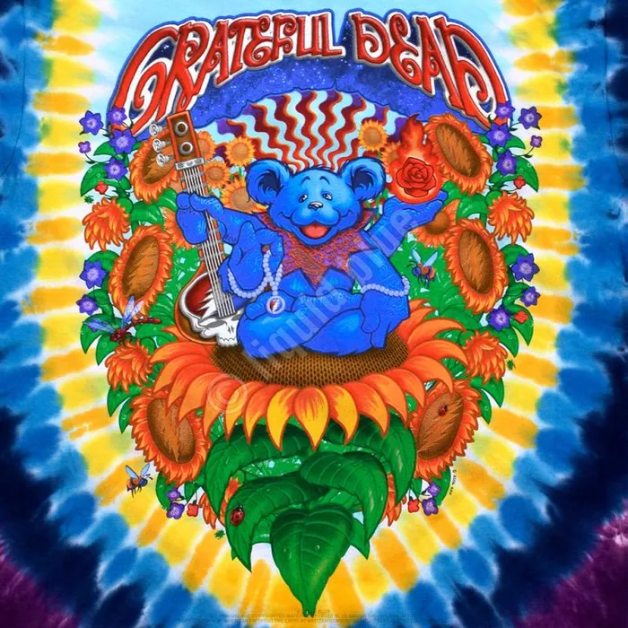 Liquid Blue TShirt Men Guru Bear TieDye TShirt