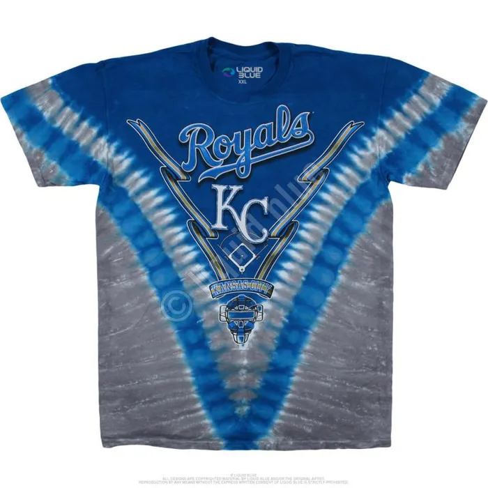 Liquid Blue TShirt Men Kansas City Royals V TieDye TShirt