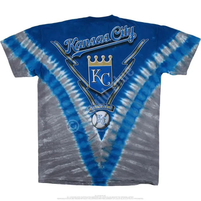 Liquid Blue TShirt Men Kansas City Royals V TieDye TShirt