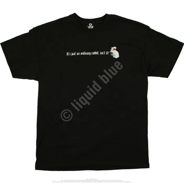 Liquid Blue TShirt Men Killer Rabbit Black TShirt