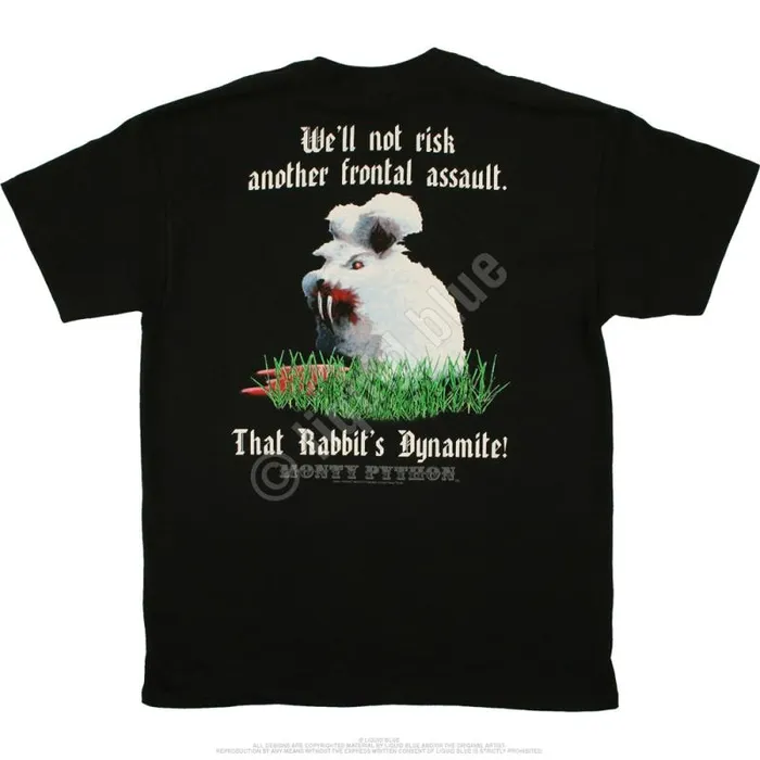 Liquid Blue TShirt Men Killer Rabbit Black TShirt