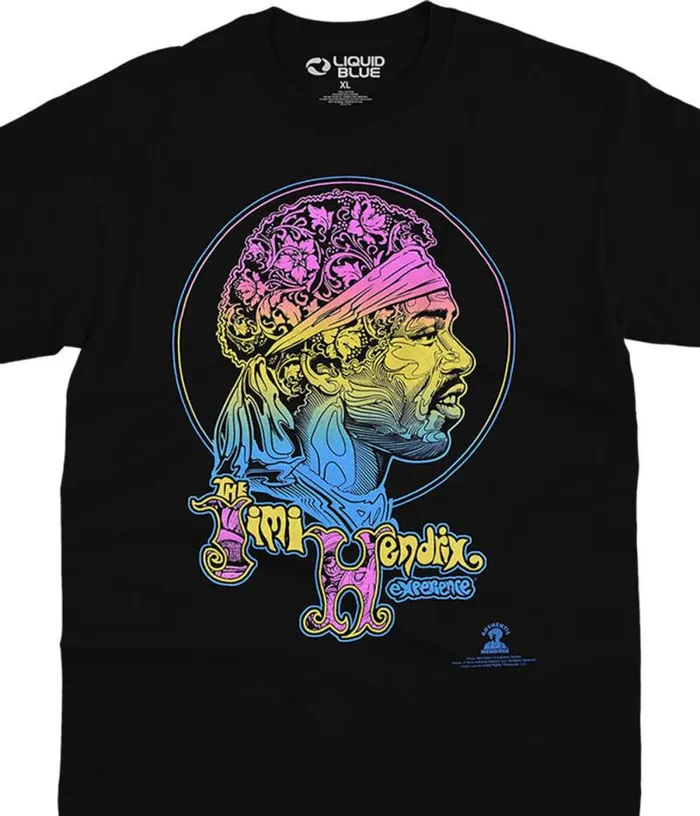 Liquid Blue TShirt Men Little Wing Black TShirt