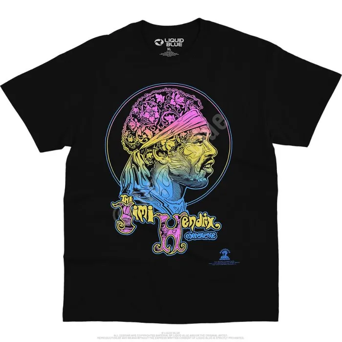 Liquid Blue TShirt Men Little Wing Black TShirt