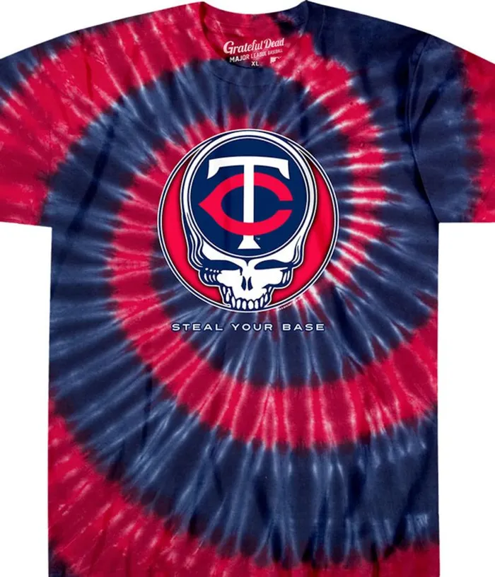 Liquid Blue TShirt Men Minnesota Twins Steal Your Base TieDye TShirt