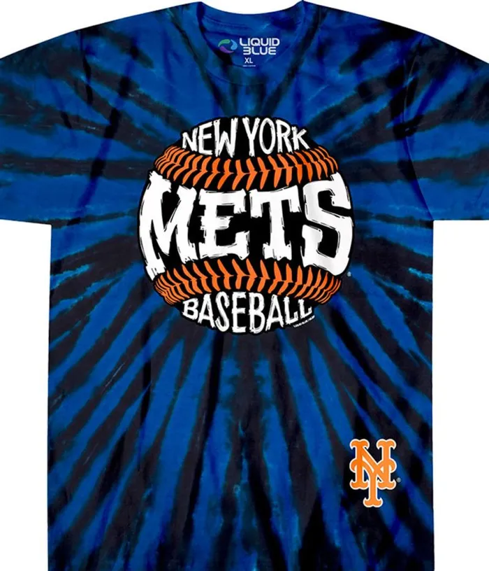 Liquid Blue TShirt Men New York Mets Burst TieDye TShirt