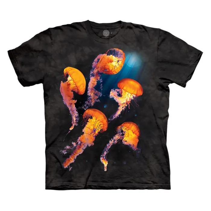 Liquid Blue TShirt Men Pac Nettle Jellyfish Classic Cotton TShirt
