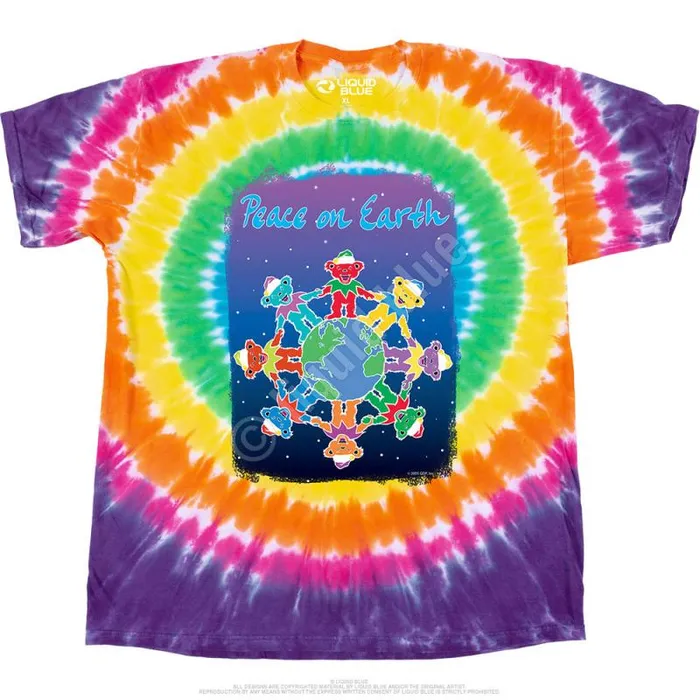 Liquid Blue TShirt Men Peace On Earth TShirt