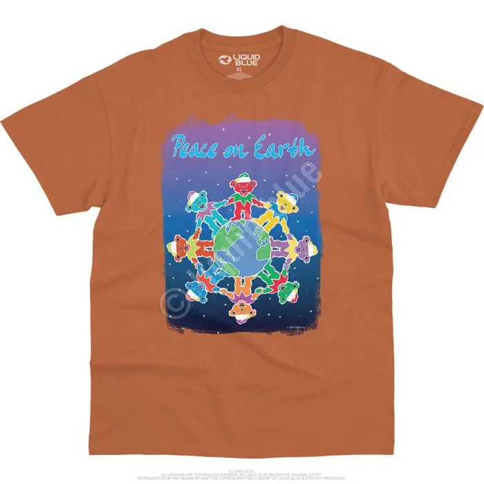 Liquid Blue TShirt Men Peace On Earth TShirt