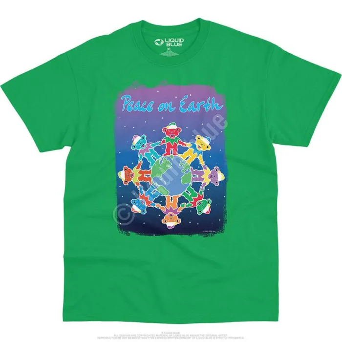 Liquid Blue TShirt Men Peace On Earth TShirt