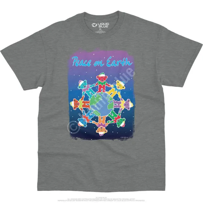 Liquid Blue TShirt Men Peace On Earth TShirt