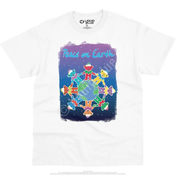 Liquid Blue TShirt Men Peace On Earth TShirt