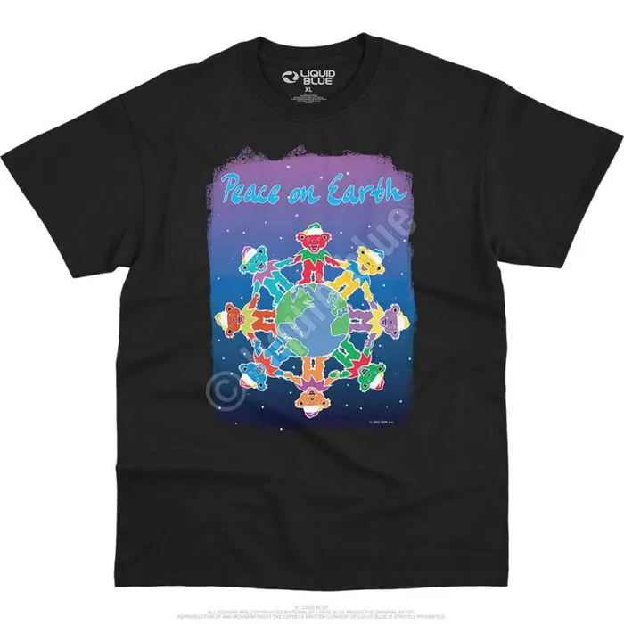 Liquid Blue TShirt Men Peace On Earth TShirt