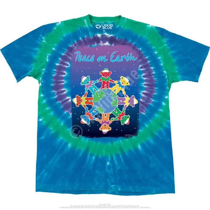 Liquid Blue TShirt Men Peace On Earth TShirt