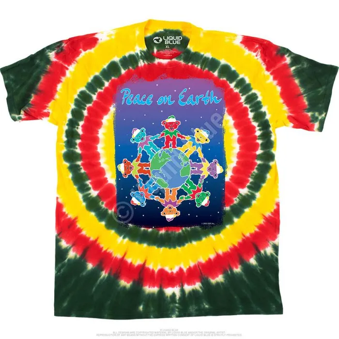 Liquid Blue TShirt Men Peace On Earth TShirt
