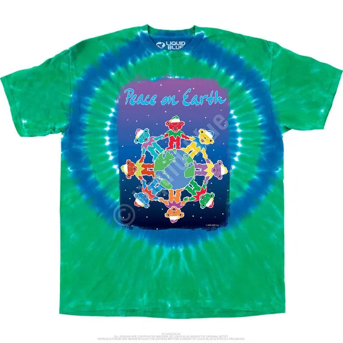 Liquid Blue TShirt Men Peace On Earth TShirt