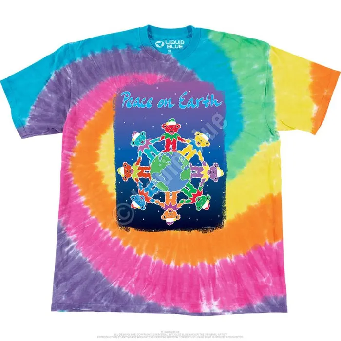 Liquid Blue TShirt Men Peace On Earth TShirt
