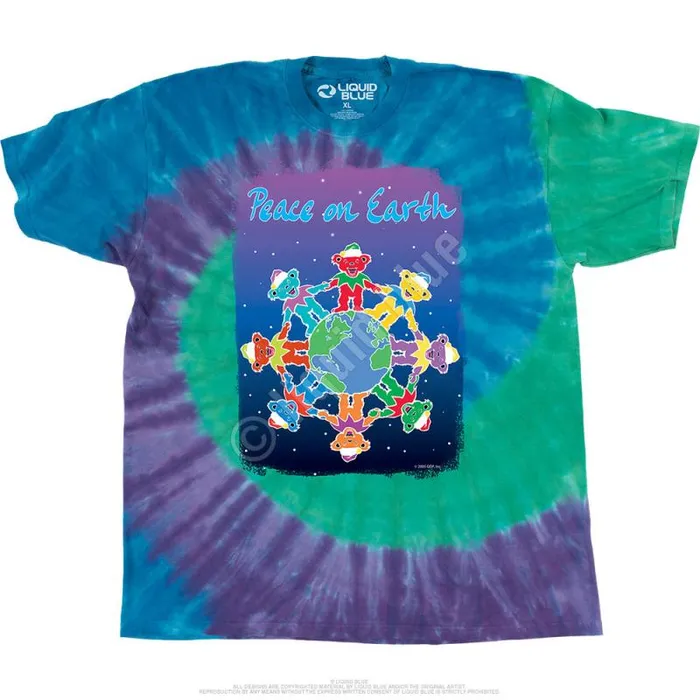 Liquid Blue TShirt Men Peace On Earth TShirt