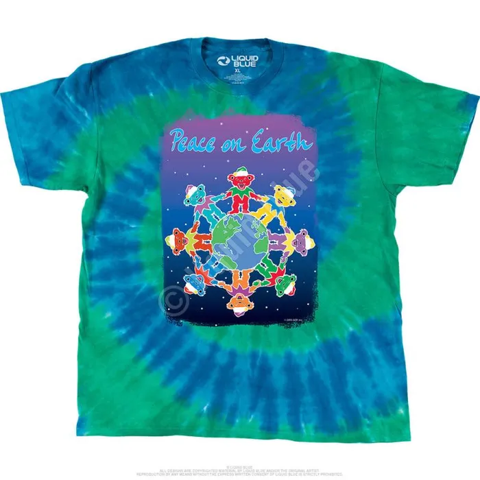 Liquid Blue TShirt Men Peace On Earth TShirt