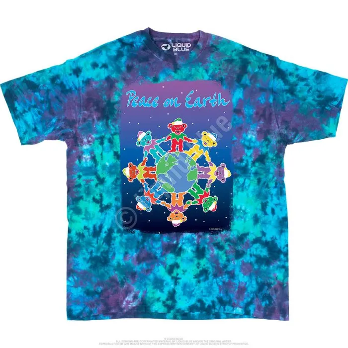 Liquid Blue TShirt Men Peace On Earth TShirt