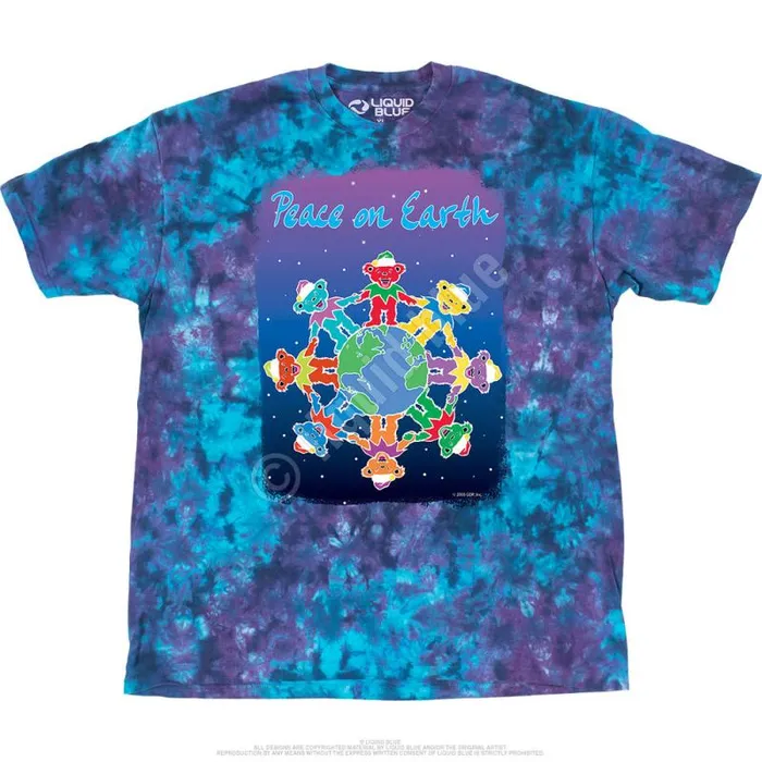 Liquid Blue TShirt Men Peace On Earth TShirt