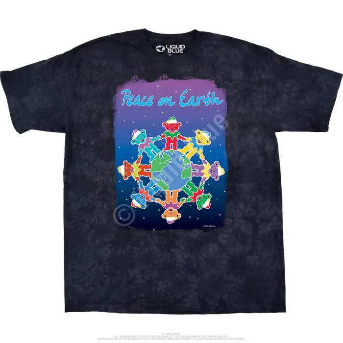 Liquid Blue TShirt Men Peace On Earth TShirt