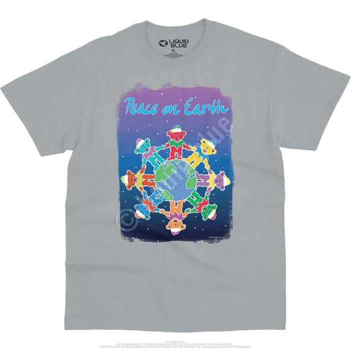 Liquid Blue TShirt Men Peace On Earth TShirt