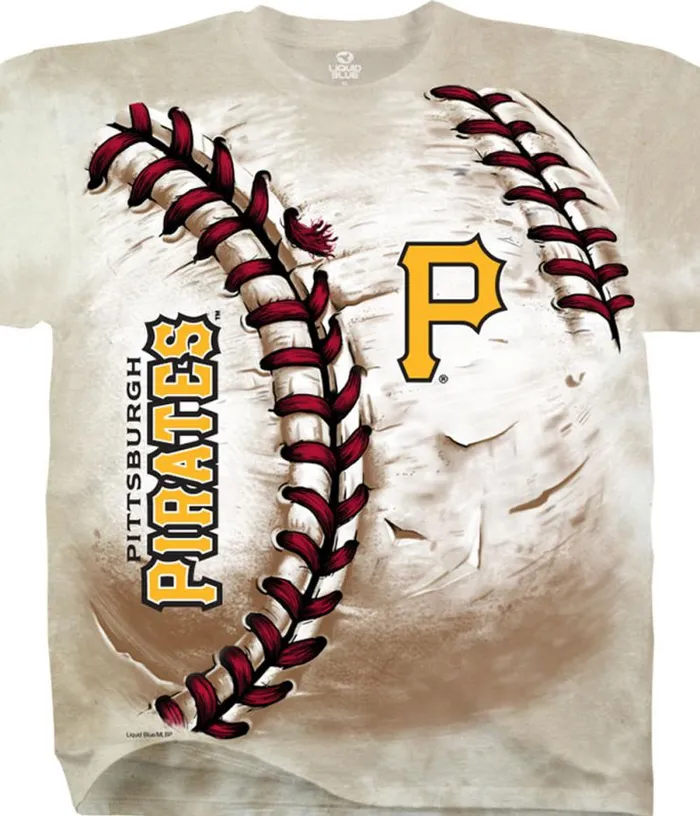 Liquid Blue TShirt Men Pittsburgh Pirates Hardball TieDye TShirt