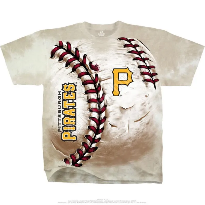 Liquid Blue TShirt Men Pittsburgh Pirates Hardball TieDye TShirt