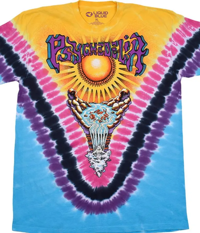 Liquid Blue TShirt Men Psychedelia TieDye TShirt